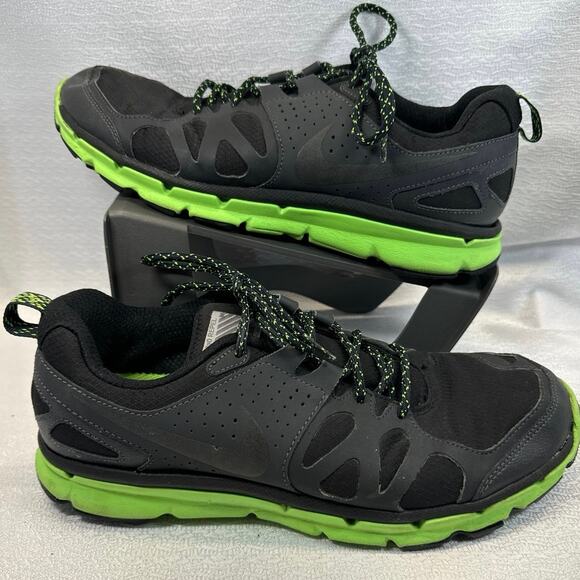 Nike H2O Flex Trail Shield Water Repel Black Running Gym Shoes men sz 10 - Picture 2 of 7